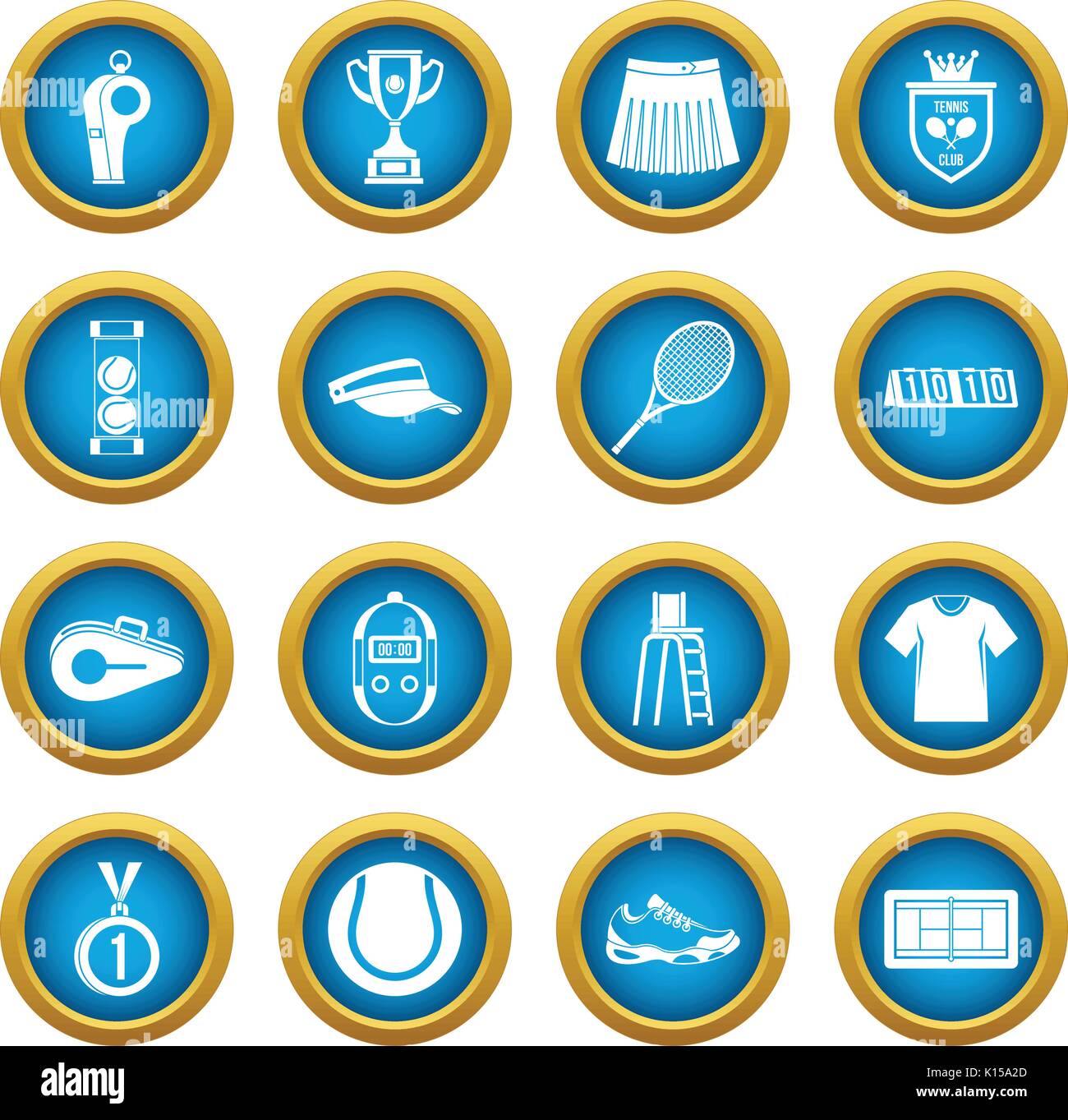 Tennis icons blue circle set Stock Vector Image & Art - Alamy