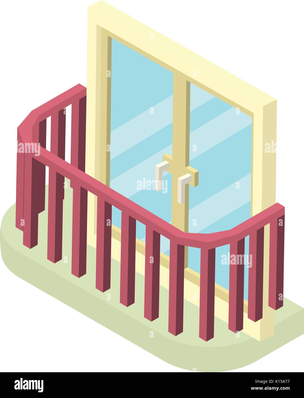 Stylish balcony icon, isometric 3d style Stock Vector Image & Art - Alamy