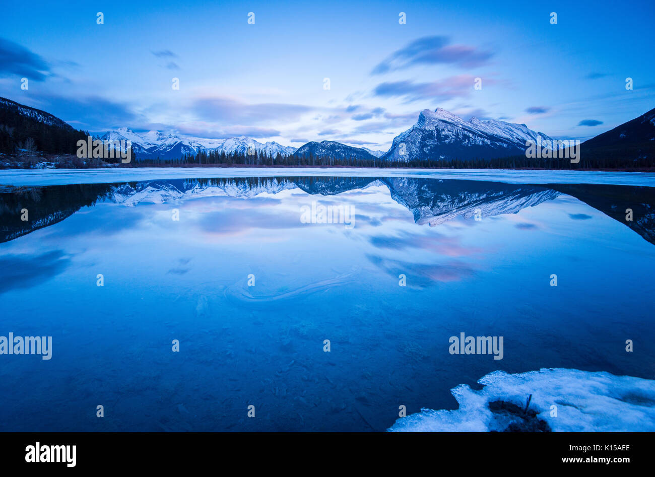 Rundle Mountain, Banff Stock Photo - Alamy