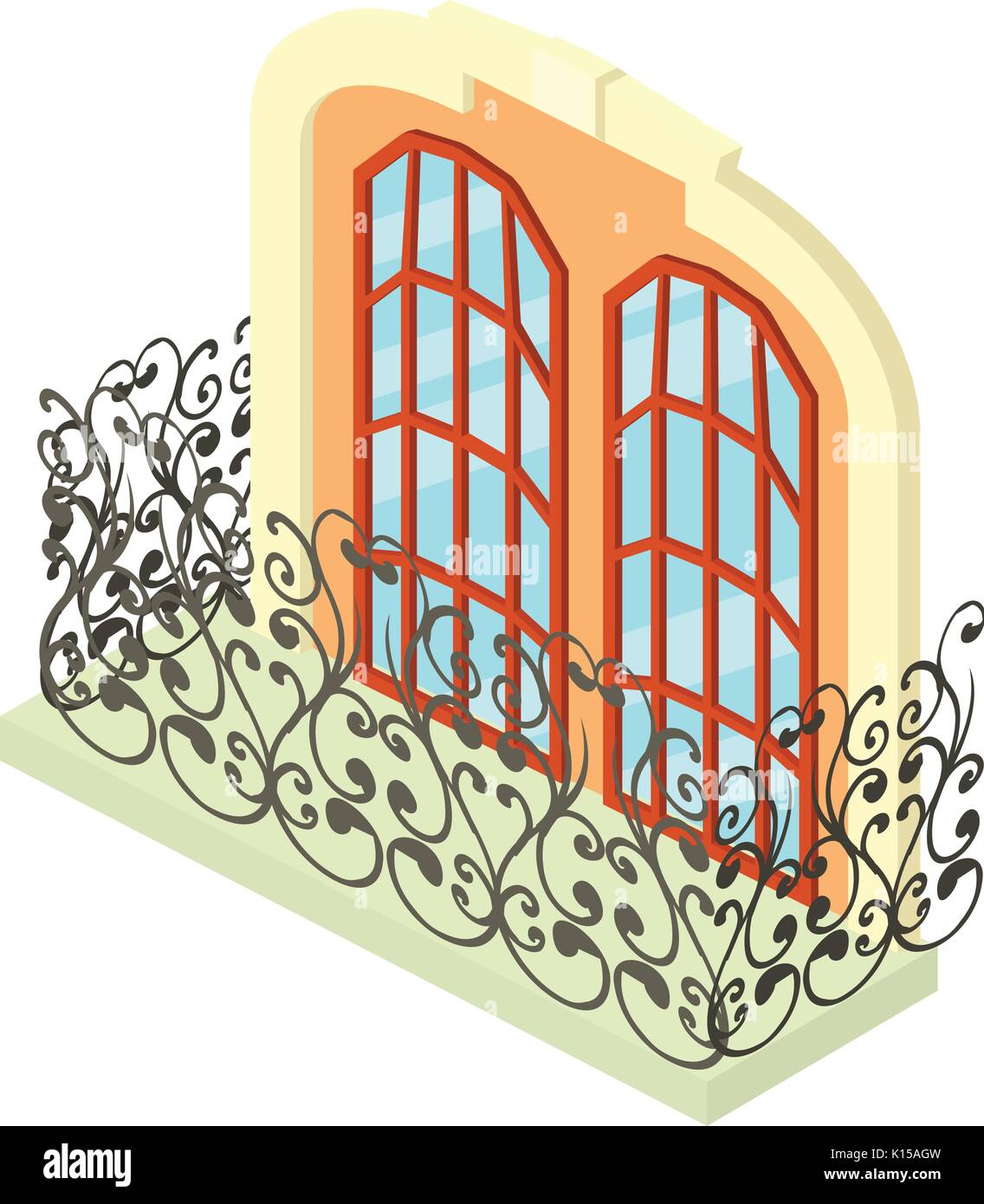 Vintage balcony icon, isometric 3d style Stock Vector Image & Art - Alamy