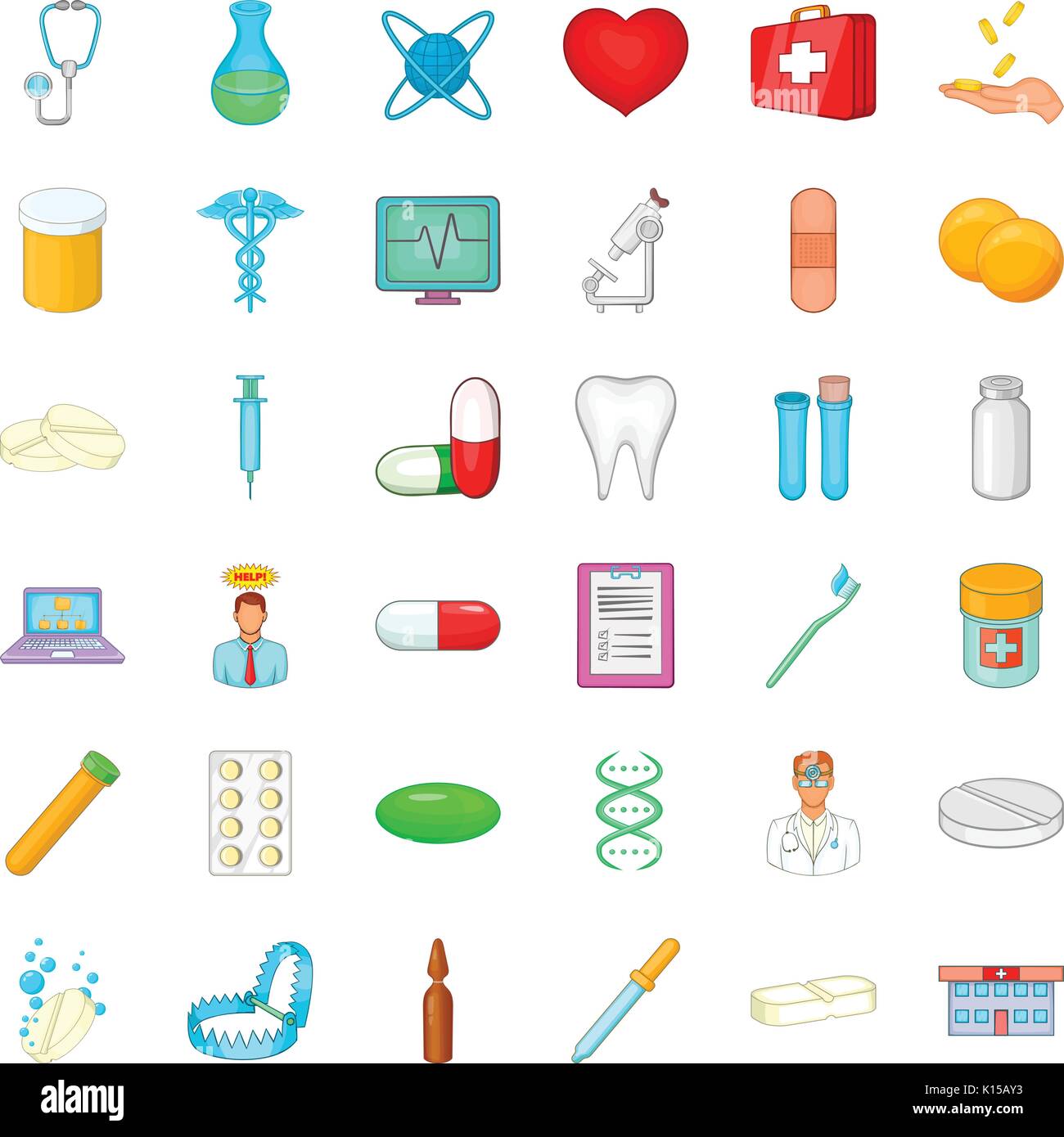 Heart icons set, cartoon style Stock Vector Image & Art - Alamy