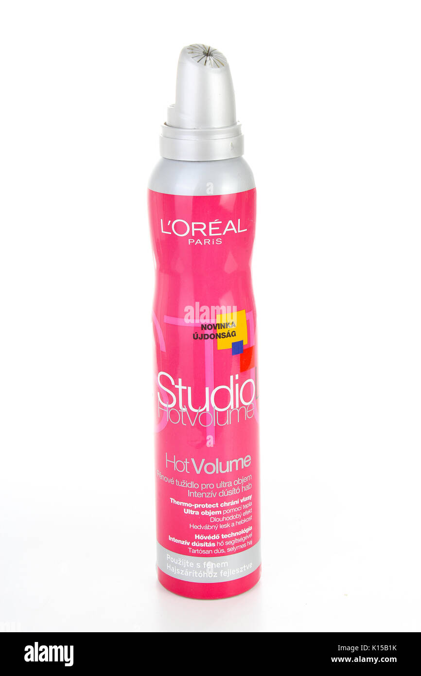 L'oreal studio line hot volume on isolated white studio background Stock  Photo - Alamy