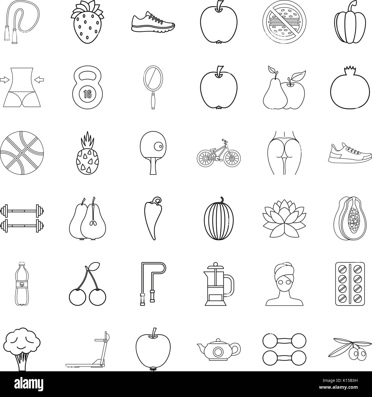 Harmony icons set, outline style Stock Vector Image & Art - Alamy