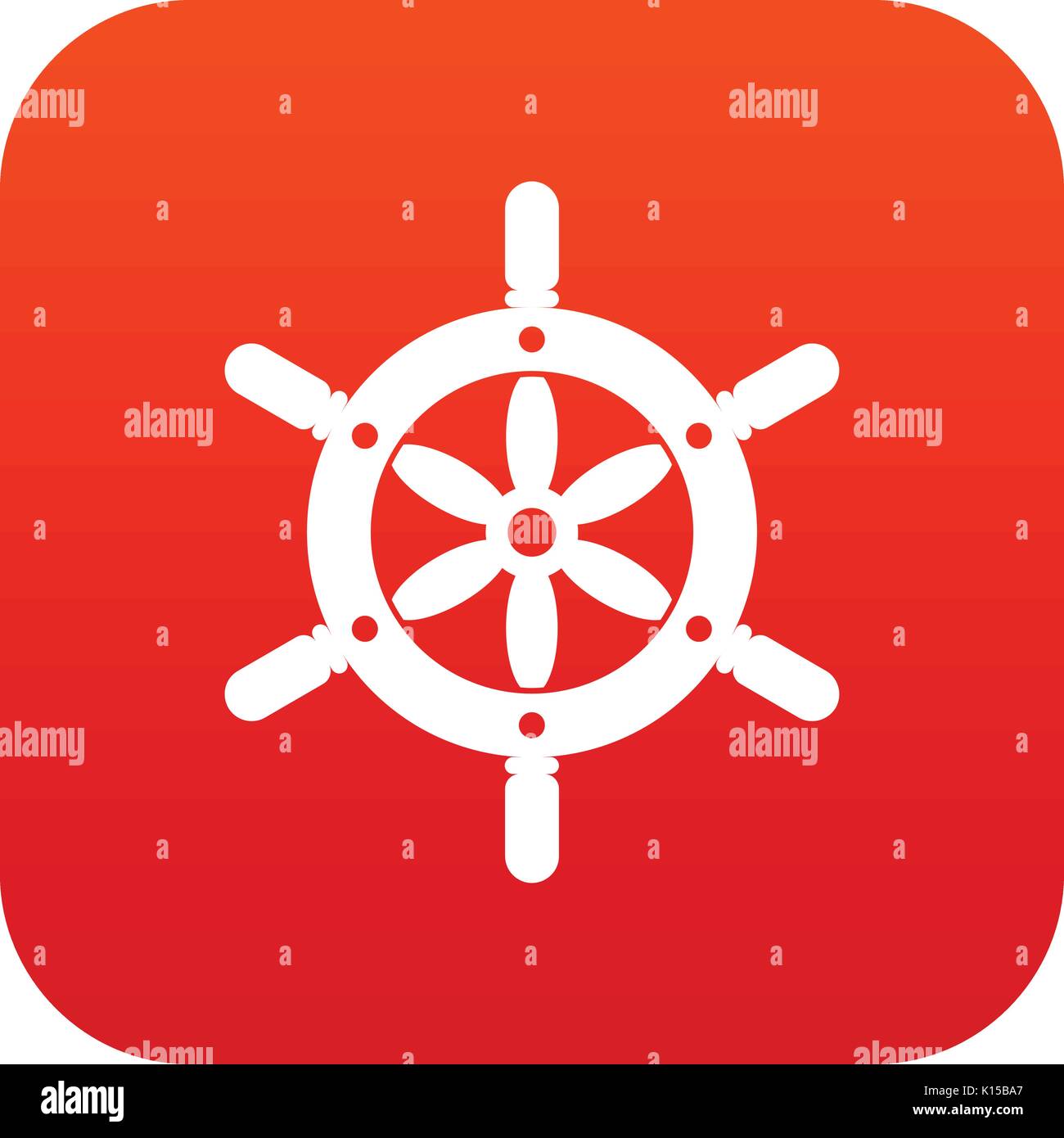 Ship wheel icon digital red Stock Vector Image & Art - Alamy