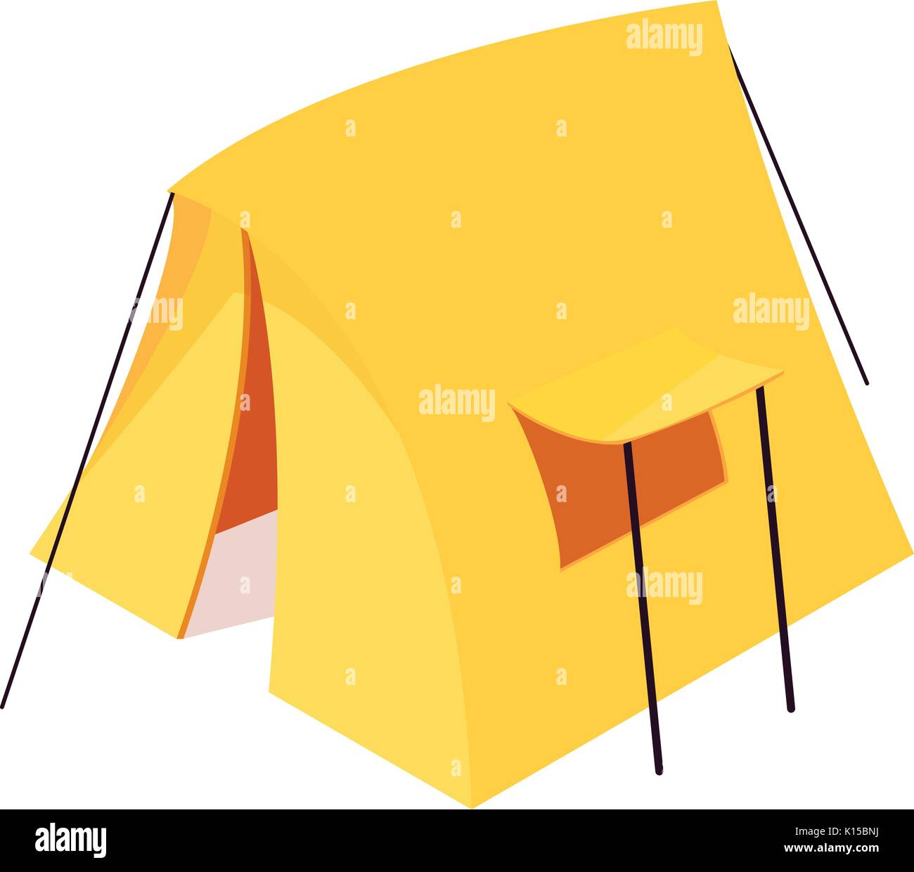 Little tent icon, isometric 3d style Stock Vector