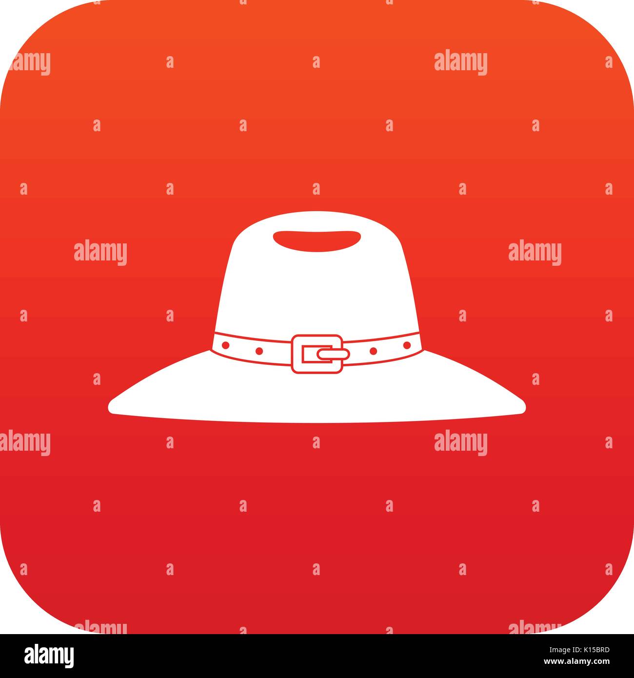 Hat icon digital red Stock Vector Image & Art - Alamy