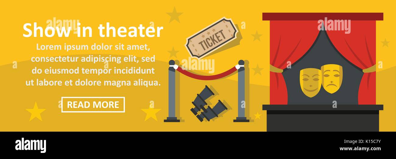 Show in theater banner horizontal concept Stock Vector Image & Art - Alamy