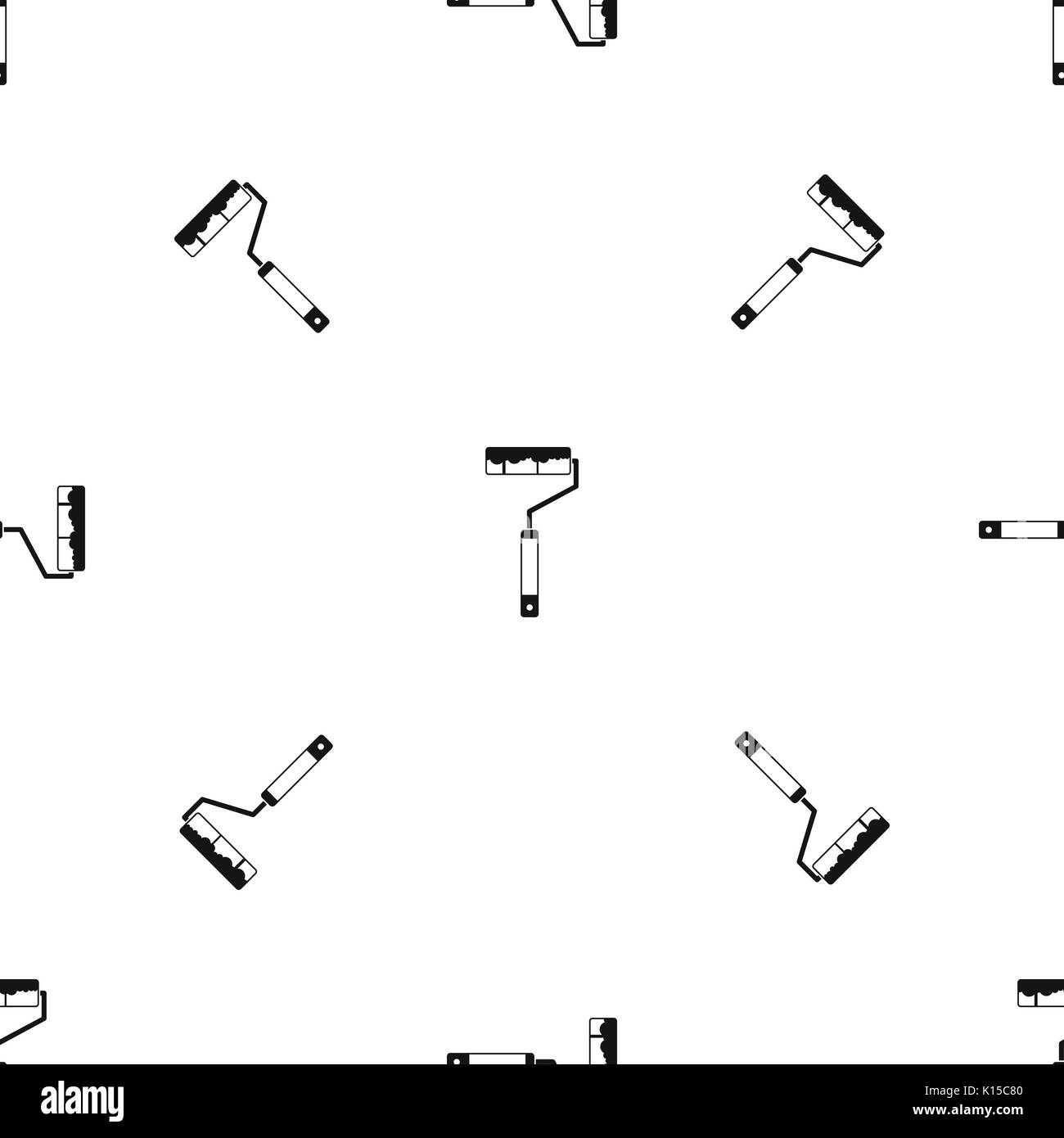 Paint roller pattern seamless black Stock Vector Image & Art - Alamy