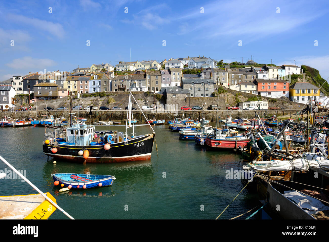 Fishing port, Mevagissey, Cornwall, England, United Kingdom Stock Photo