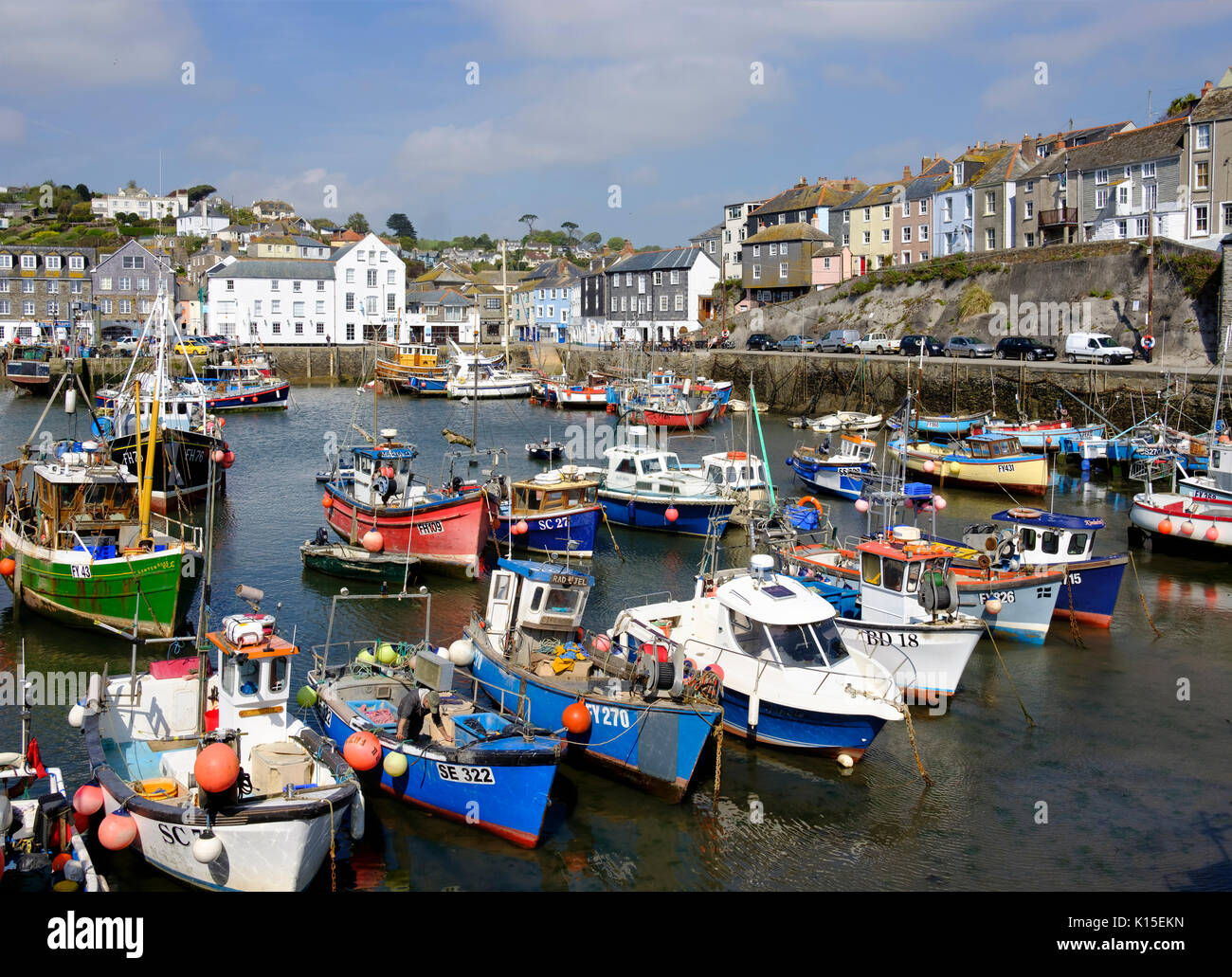 Fishing port, Mevagissey, Cornwall, England, United Kingdom Stock Photo