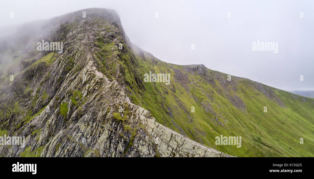 Morning views looking south from a drone over Blencathra Stock Photo
