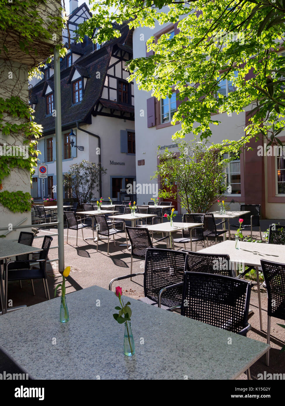 Courtyard near Basel Paper Mill Museum, Switzerland Stock Photo Alamy
