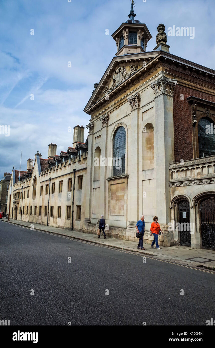 Pembroke College Cambridge, part of the University of Cambridge - Exterior of Pembroke College, founded in 1347, in central Cambridge UK Stock Photo