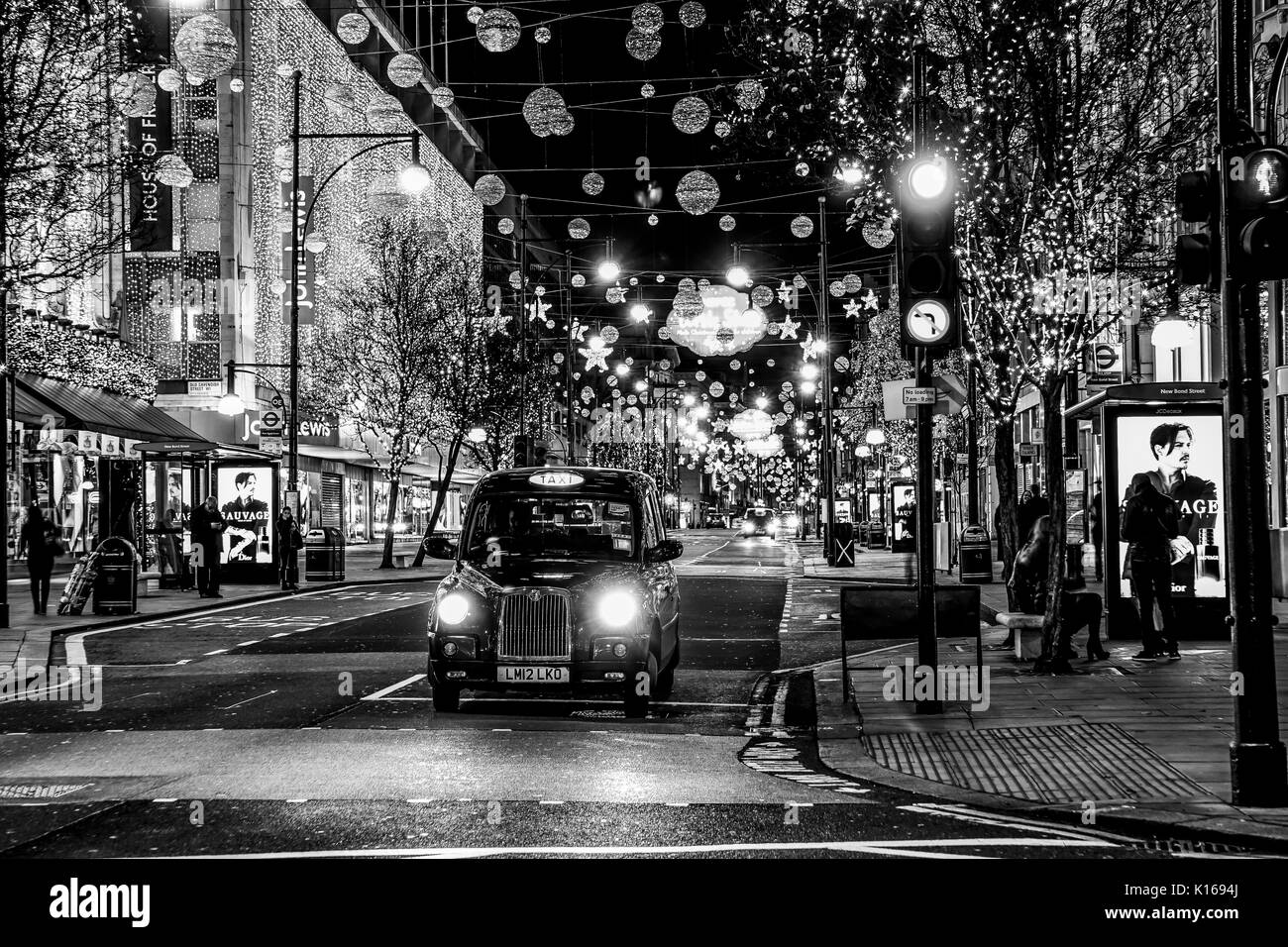 The big stores at London Oxford street House of Fraser at Christmas