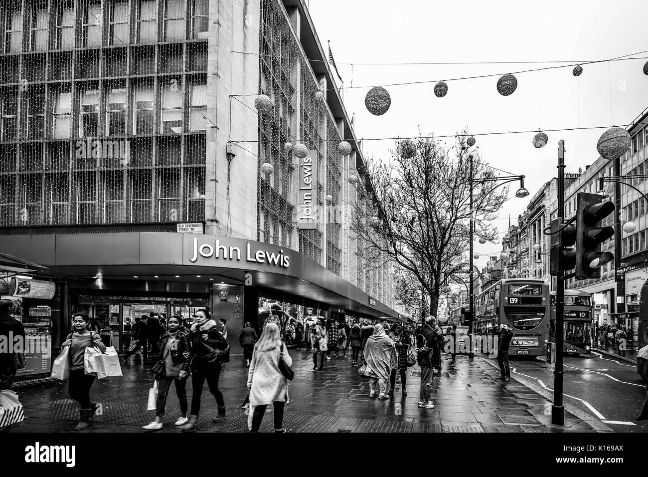 Oxford street lights Black and White Stock Photos & Images Alamy