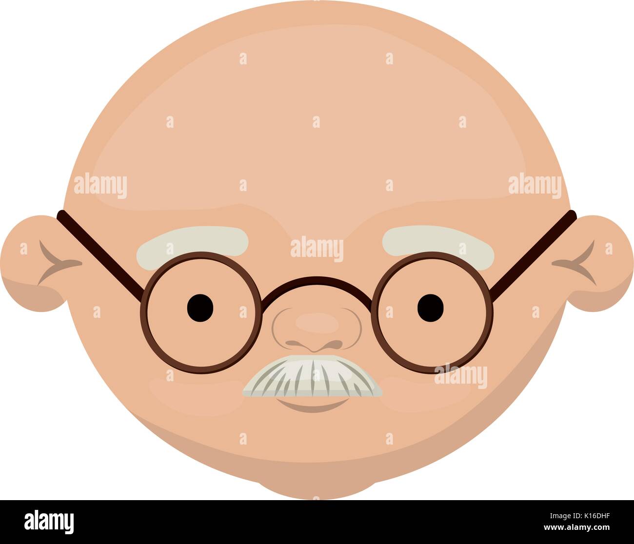 Man Face With Glasses And Moustache High Resolution Stock Photography And Images Alamy