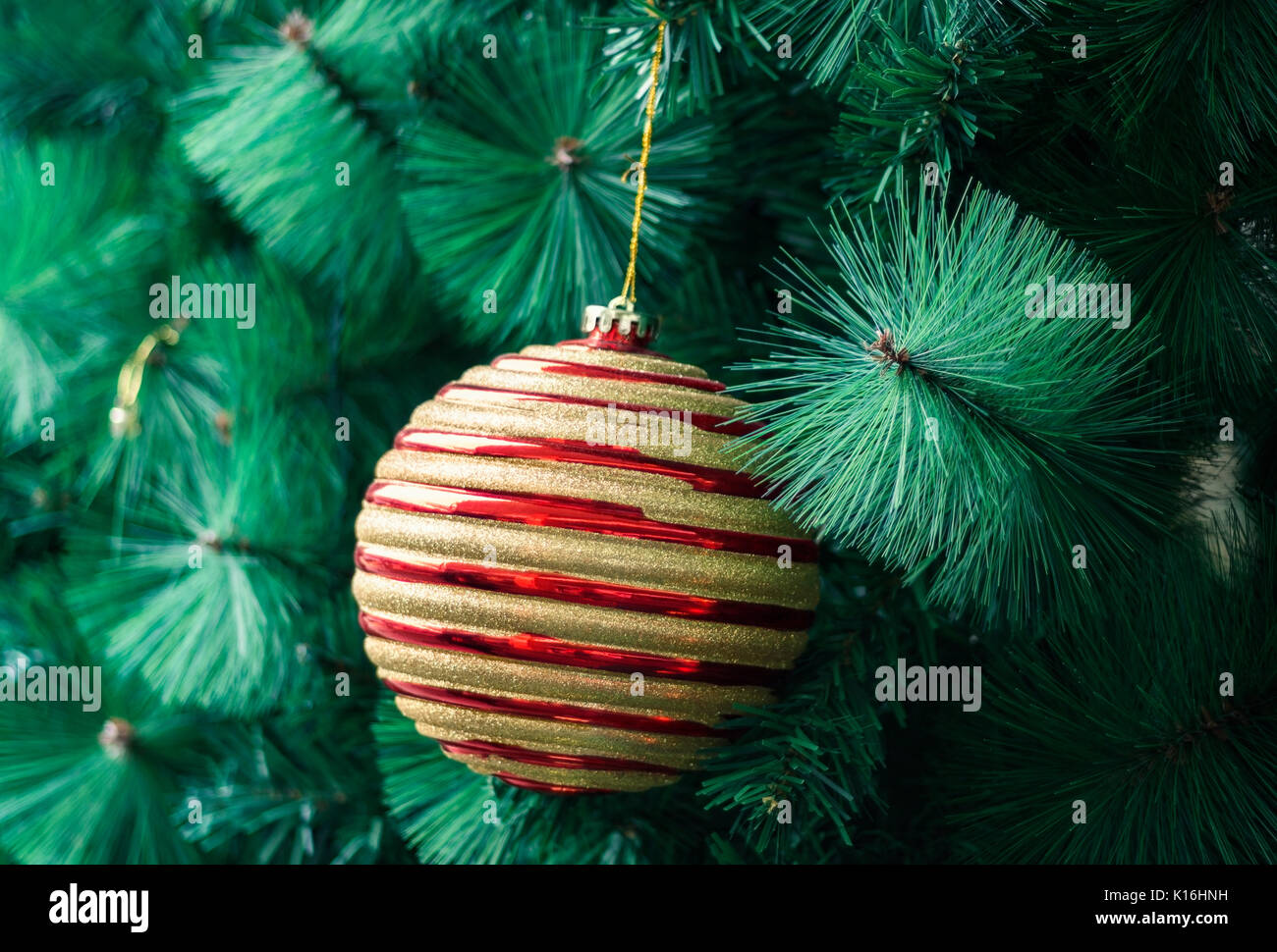 Christmas tree decoration ball ornaments Stock Photo