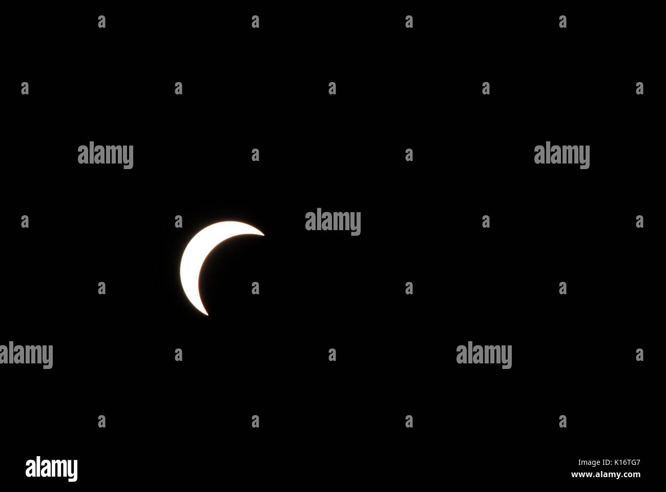 Solar eclipse from Virginia Beach, VA - 08/21/2017 Stock Photo