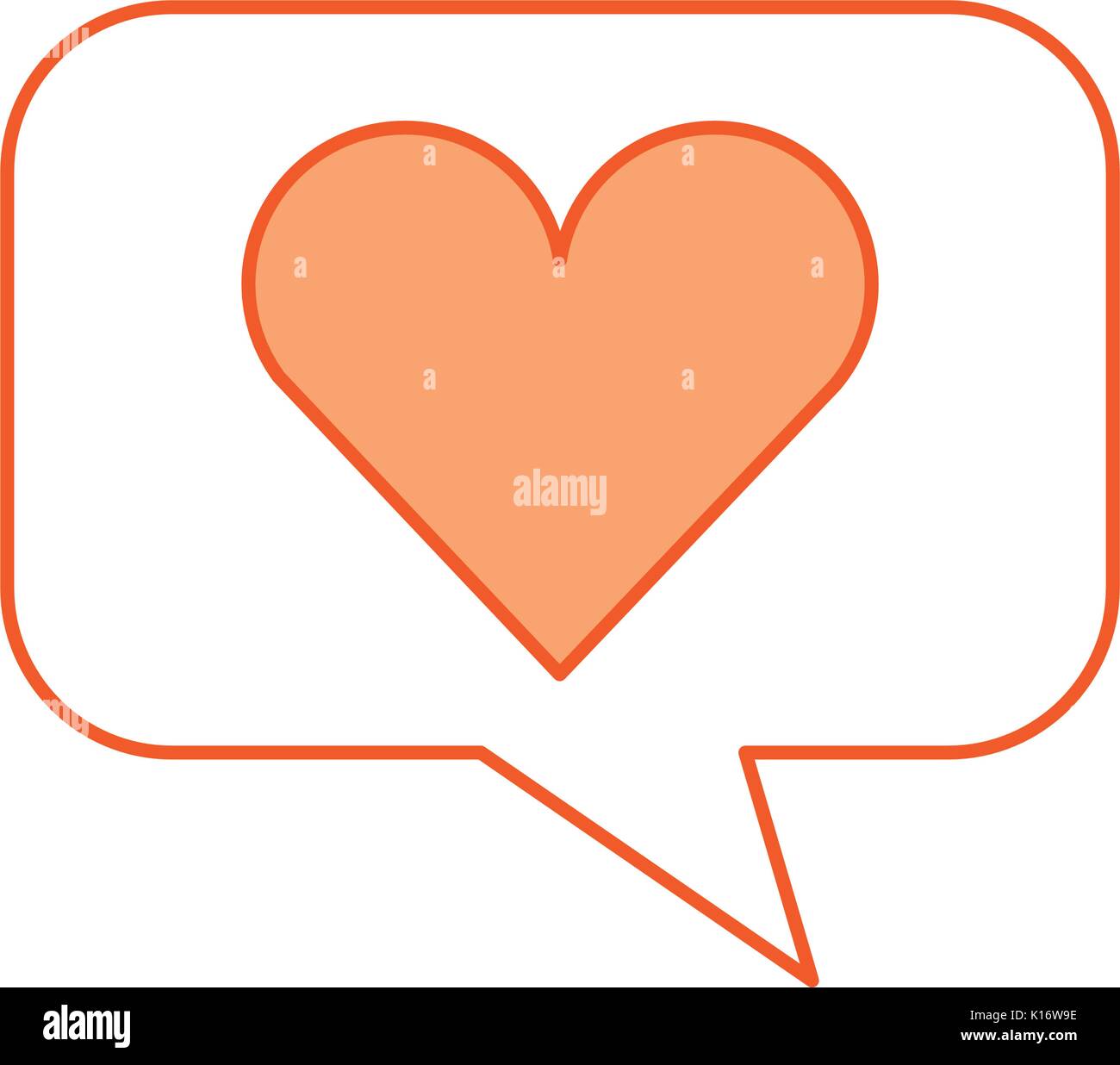 speech bubble with heart Stock Vector Image & Art - Alamy