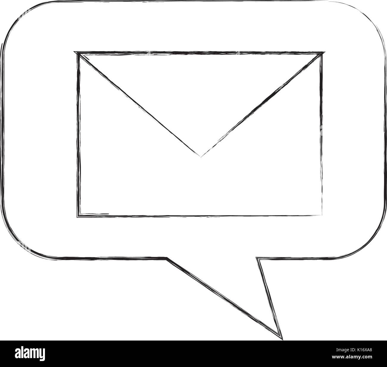 speech bubble with envelope Stock Vector Image & Art - Alamy