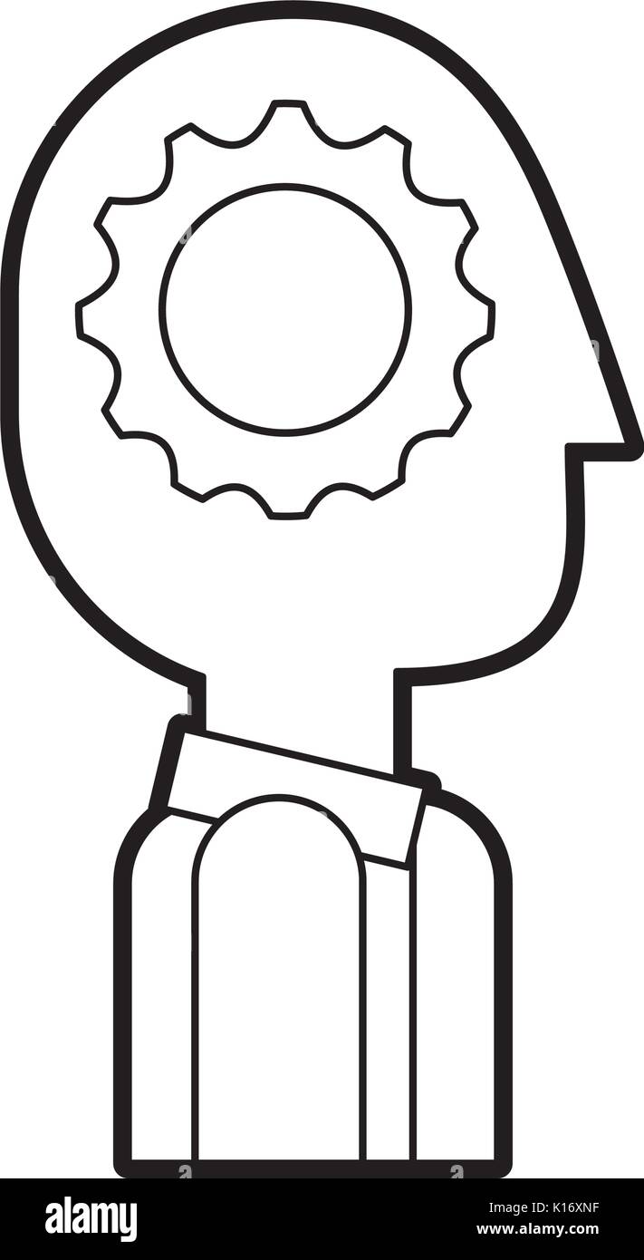 businessman profile avatar with gear Stock Vector Image & Art - Alamy