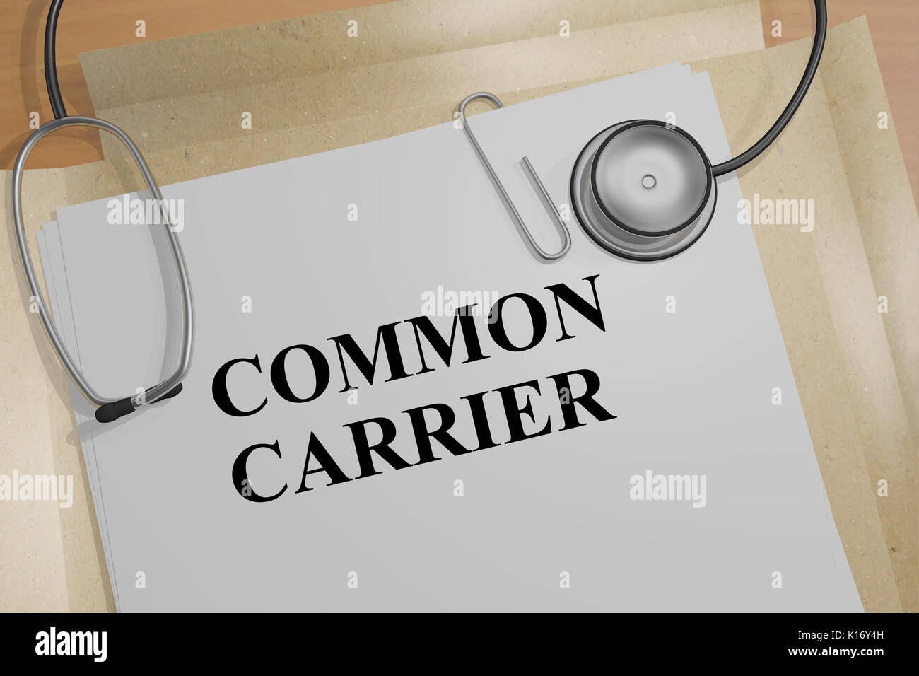 3D illustration of CARRIER" title on a document Stock Photo Alamy
