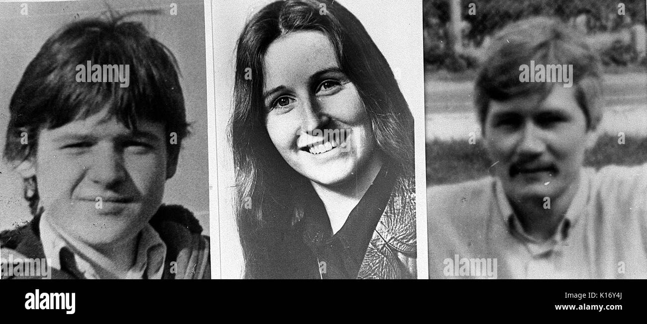 Undated file photos of (left to right) Sean Savage, Mairead Farrell and Danny McCann, three IRA members who were shot dead in Gibraltar. Former Irish taoiseach Charles Haughey did not want the bodies of three IRA members shot dead by the SAS in Gibraltar to be taken home through the Republic of Ireland, archived British papers disclosed. Stock Photo