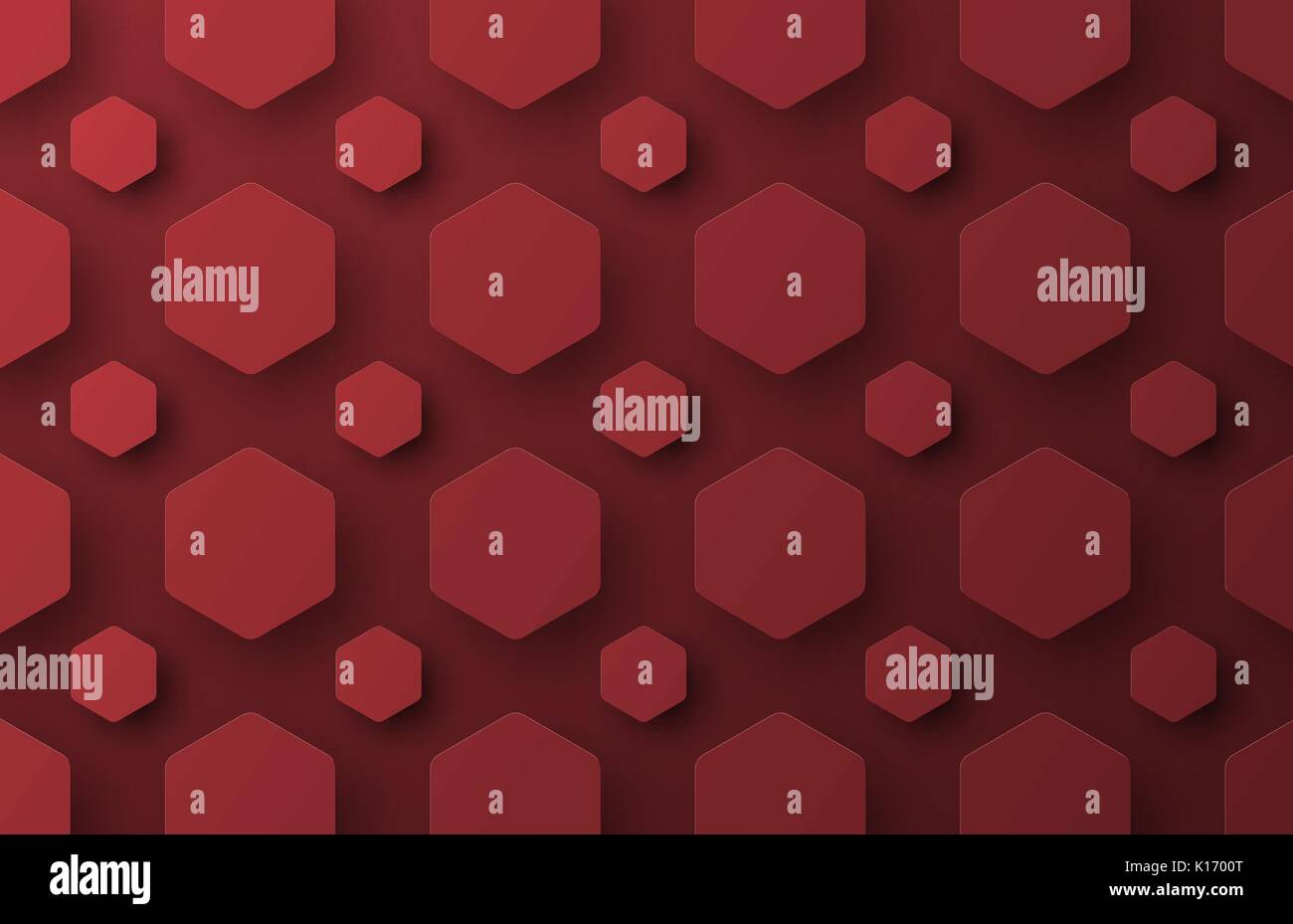 Design a background with flying red hexagons of different sizes. A ...