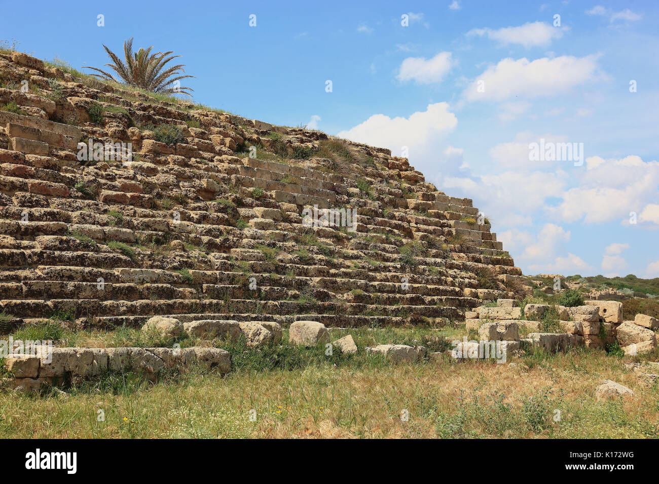 Sicily, Selinunte, in the archaeological excavation site in the province of Trapani, remnants of a city wall Stock Photo