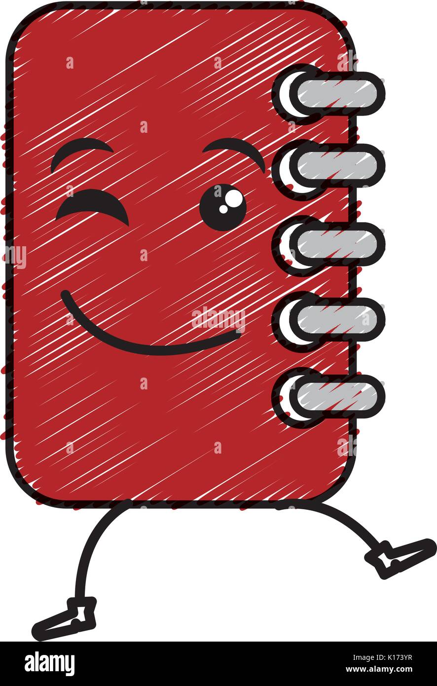 notebook school kawaii character Stock Vector Image & Art - Alamy