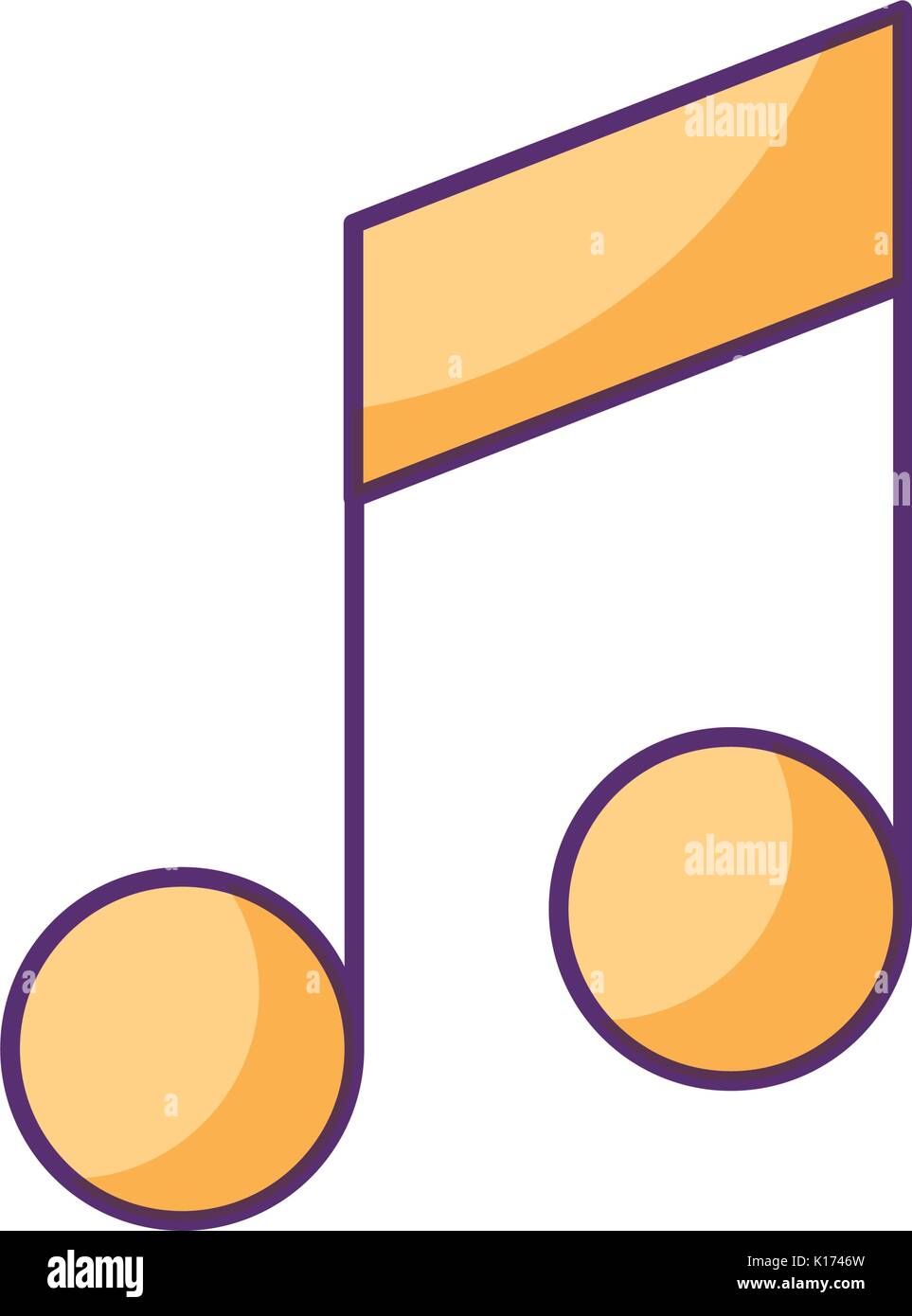 music note isolated icon Stock Vector Image & Art - Alamy