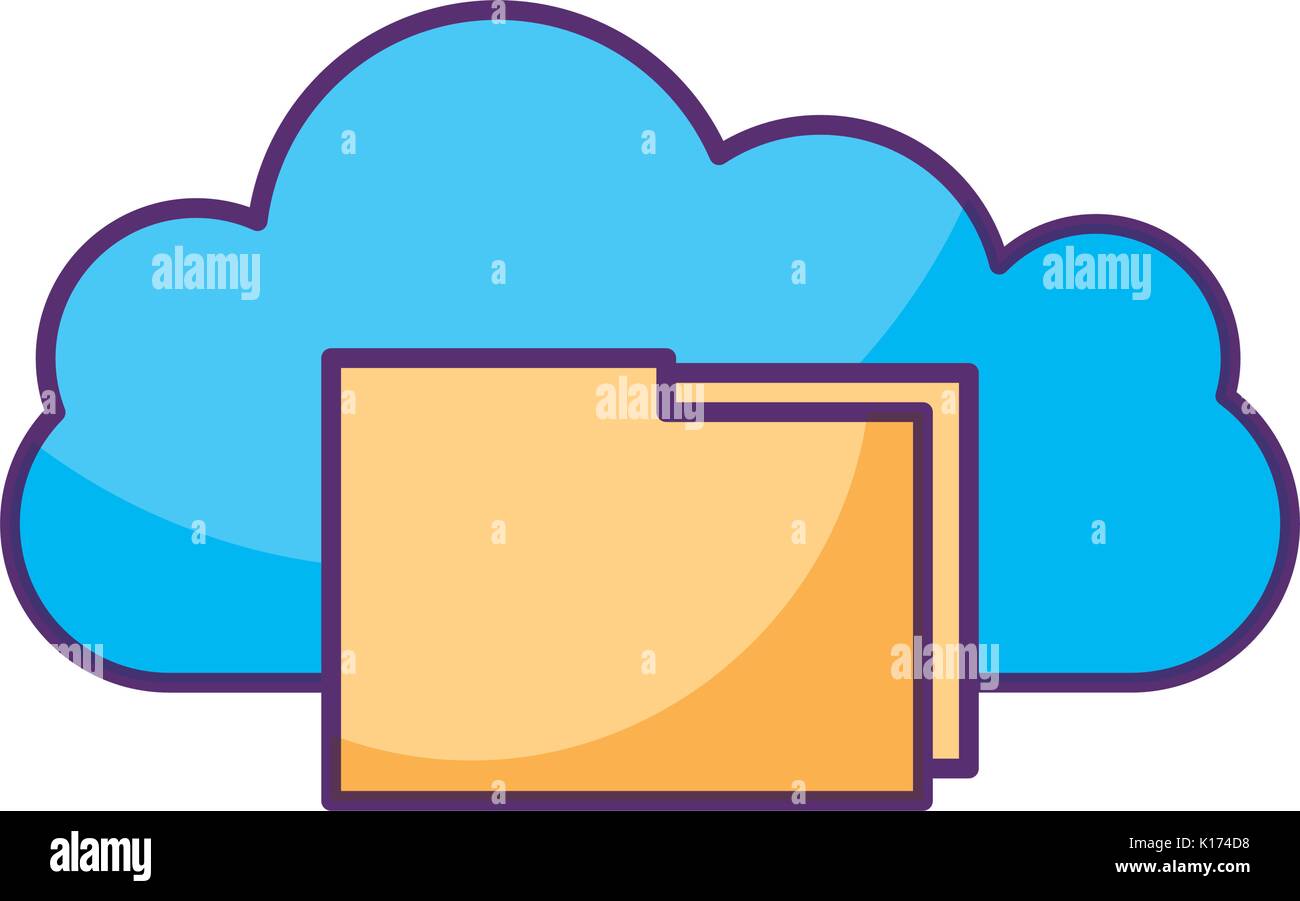 cloud computing with folder Stock Vector Image & Art - Alamy