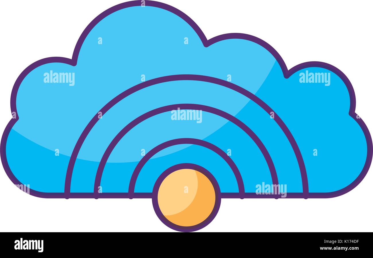 cloud computing with wifi signal Stock Vector Image & Art - Alamy