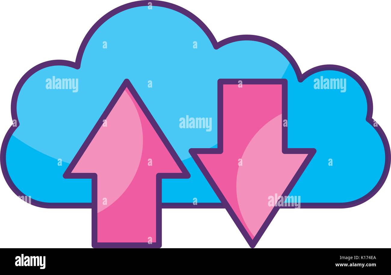 cloud computing with arrows Stock Vector Image & Art - Alamy