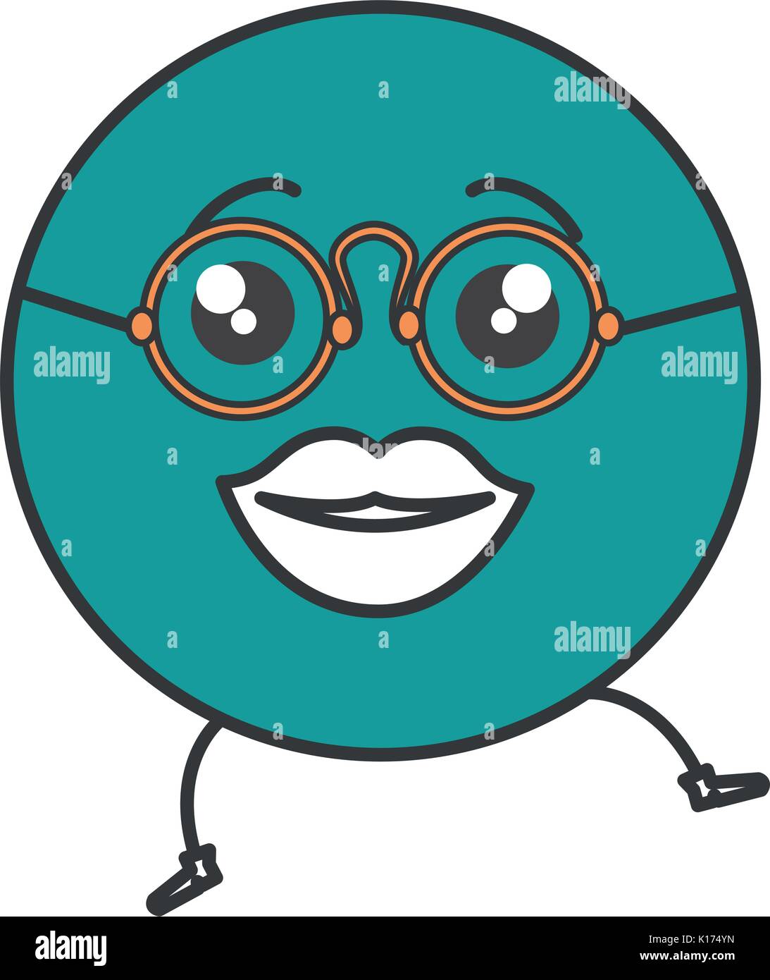 Big Lips Emoticon Face Character Icon Stock Vector Image Art Alamy