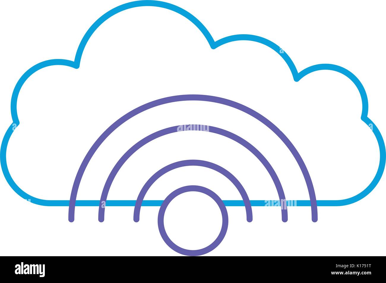 cloud computing with wifi signal Stock Vector Image & Art - Alamy