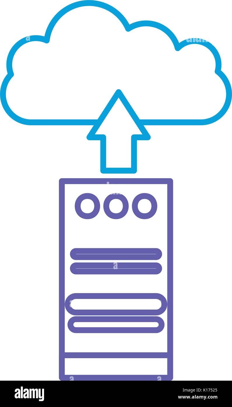 computer tower with cloud computing Stock Vector Image & Art - Alamy