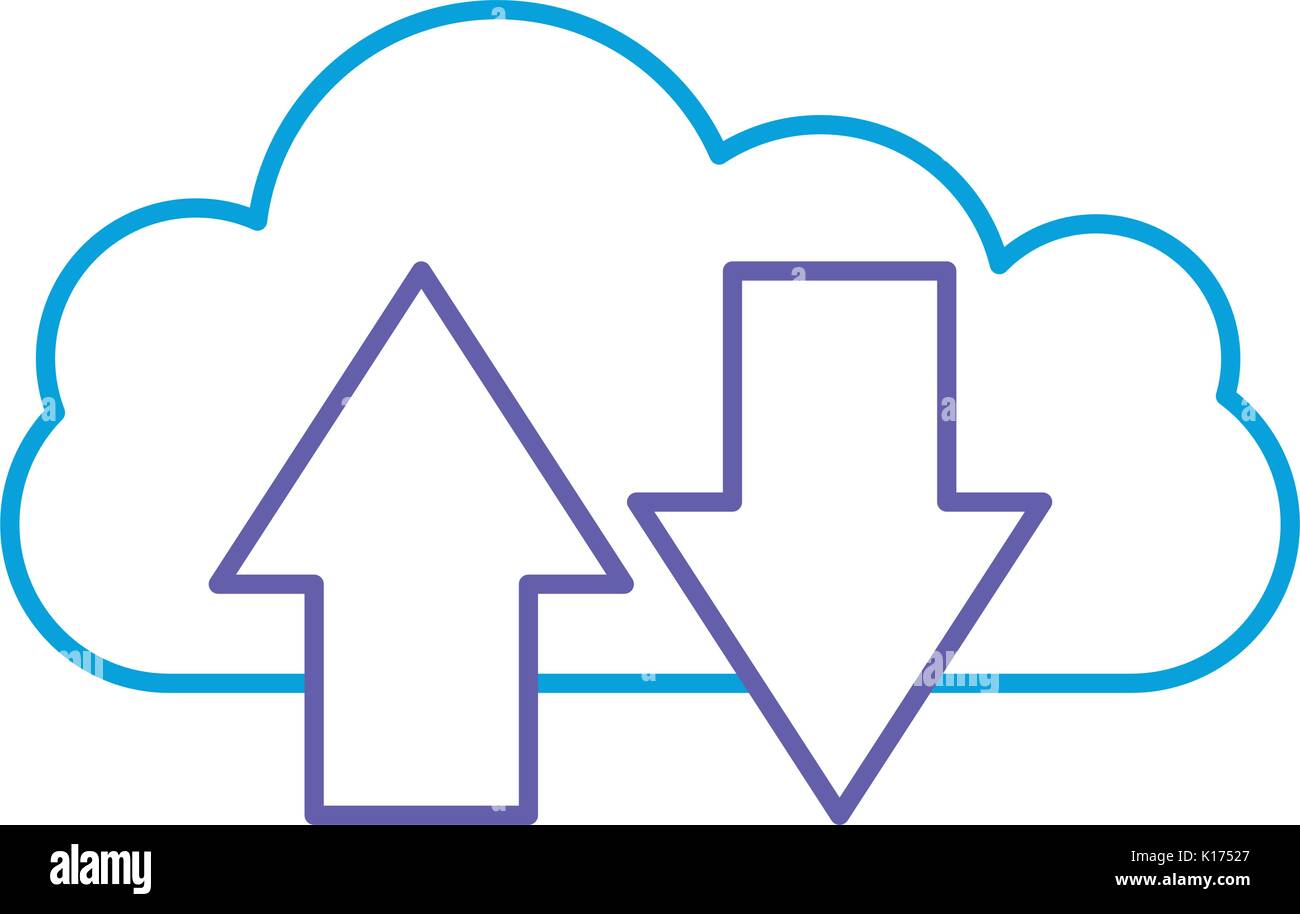 cloud computing with arrows Stock Vector Image & Art - Alamy