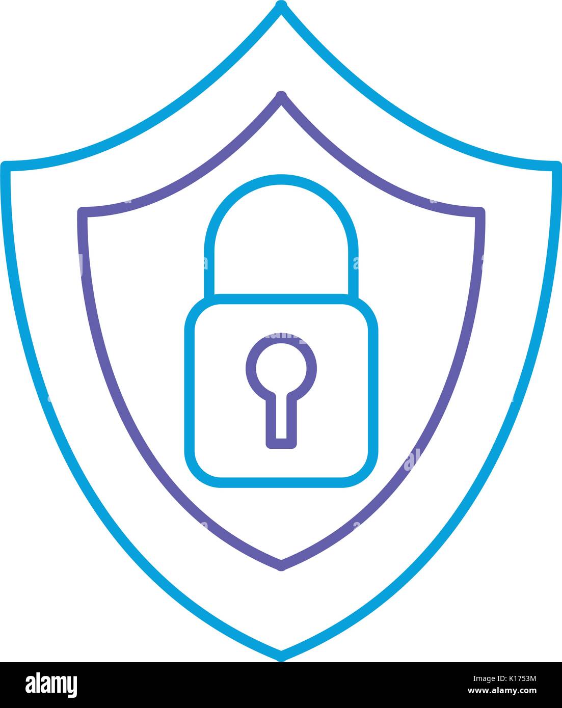shield security with padlock Stock Vector Image & Art - Alamy
