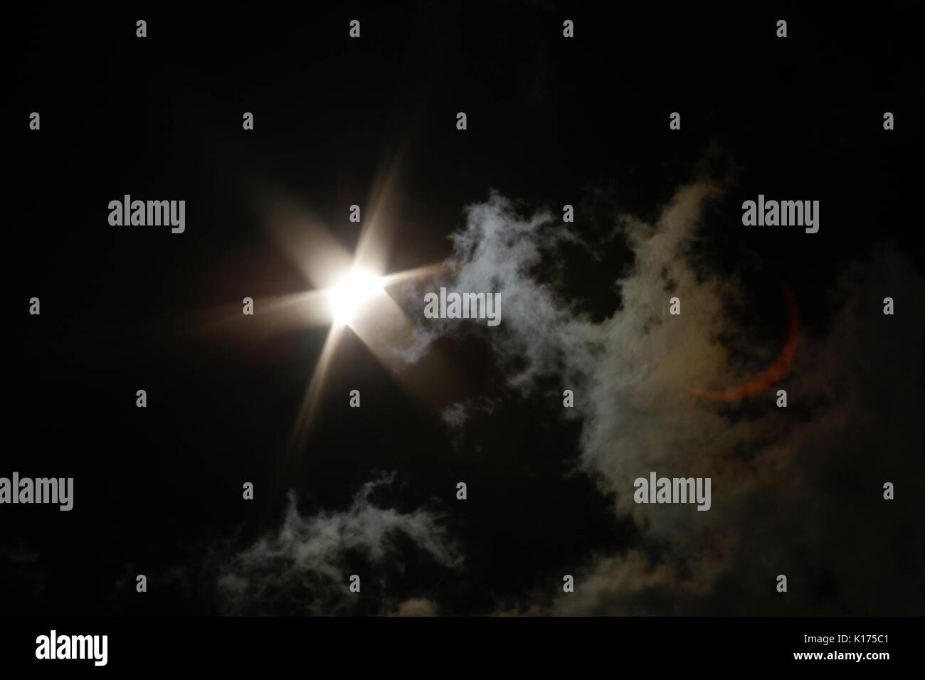 Solar Eclipse August 21, 2017 Stock Photo