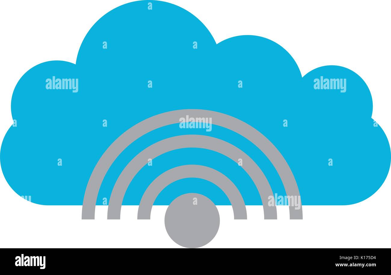 cloud computing with wifi signal Stock Vector Image & Art - Alamy