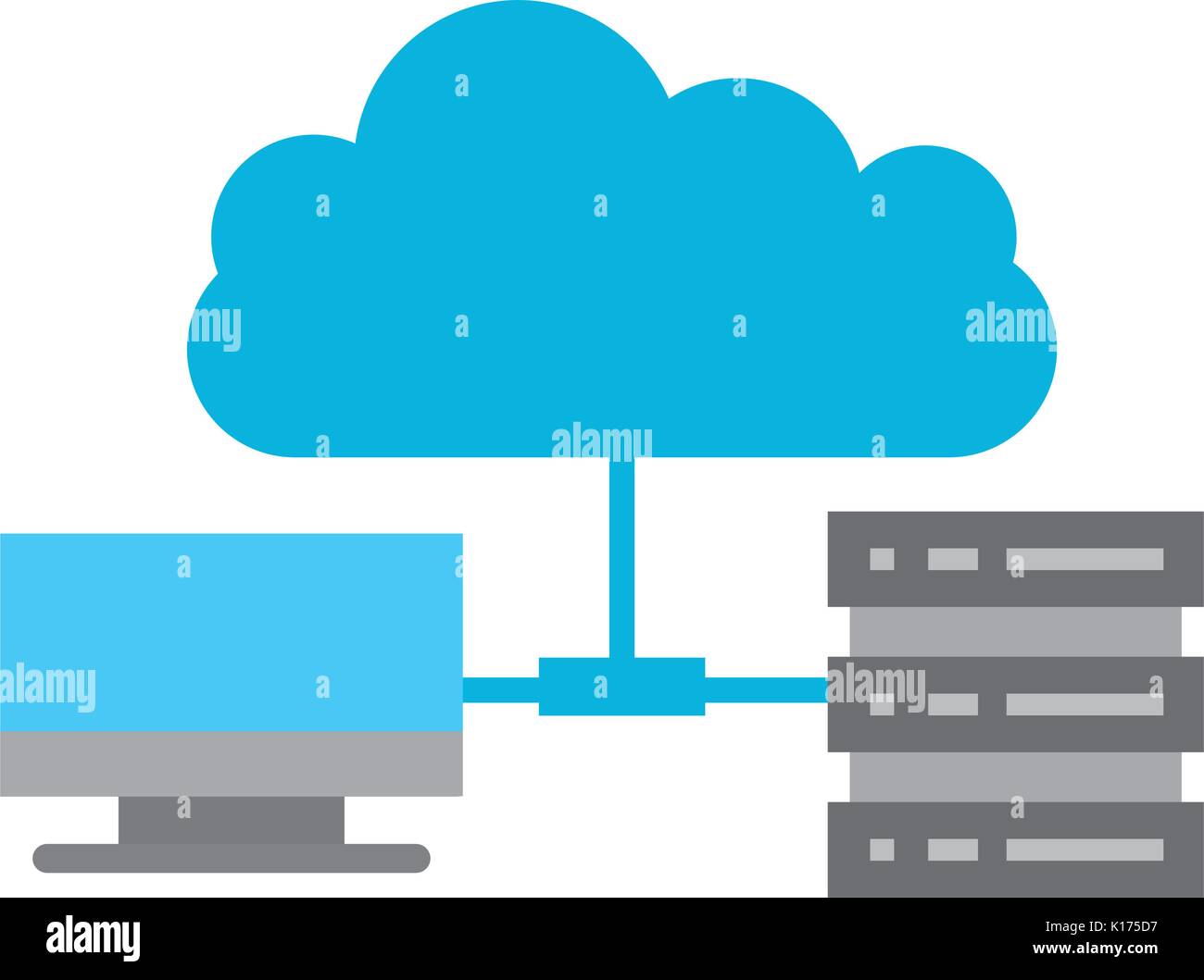 cloud computing with server Stock Vector Image & Art - Alamy