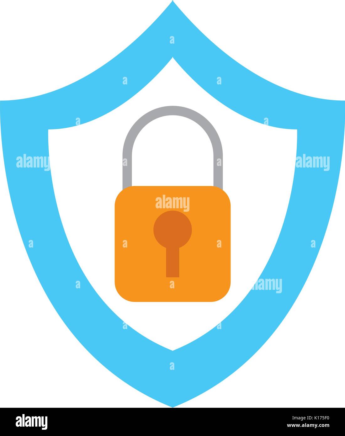 shield security with padlock Stock Vector Image & Art - Alamy