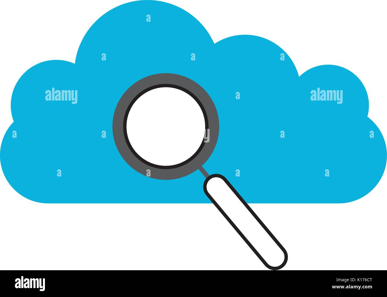 cloud computing with magnifying glass Stock Vector Image & Art - Alamy