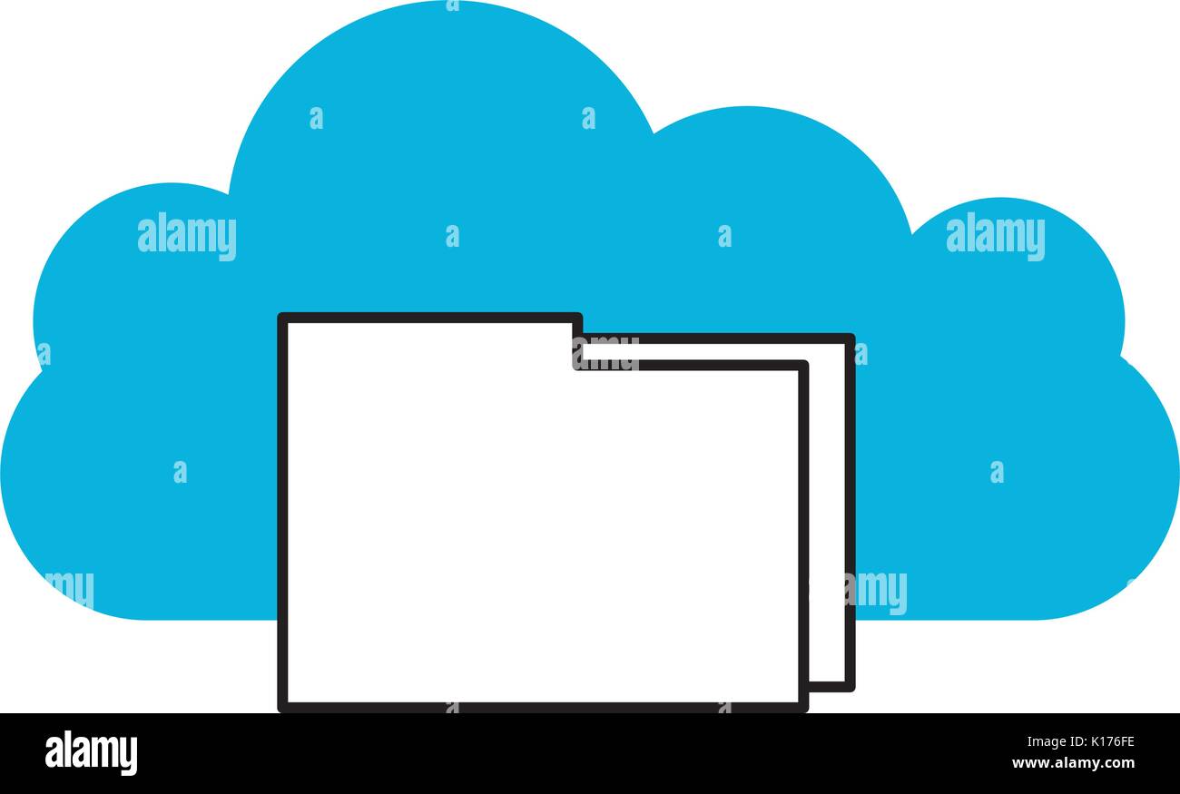 cloud computing with folder Stock Vector Image & Art - Alamy