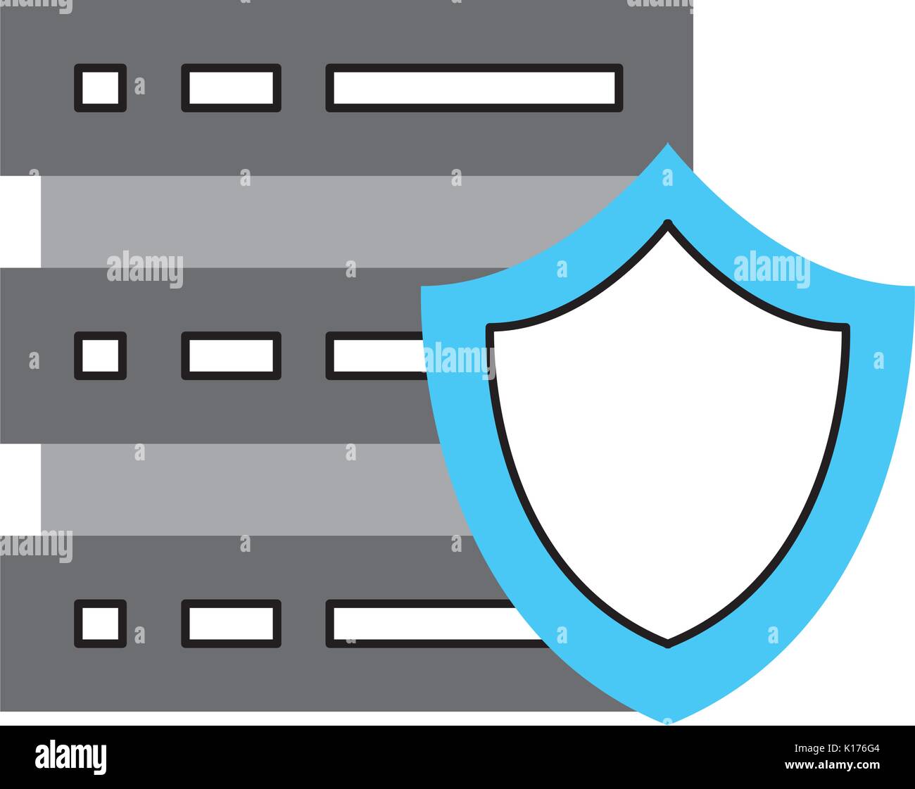 server data center with shield Stock Vector Image & Art - Alamy