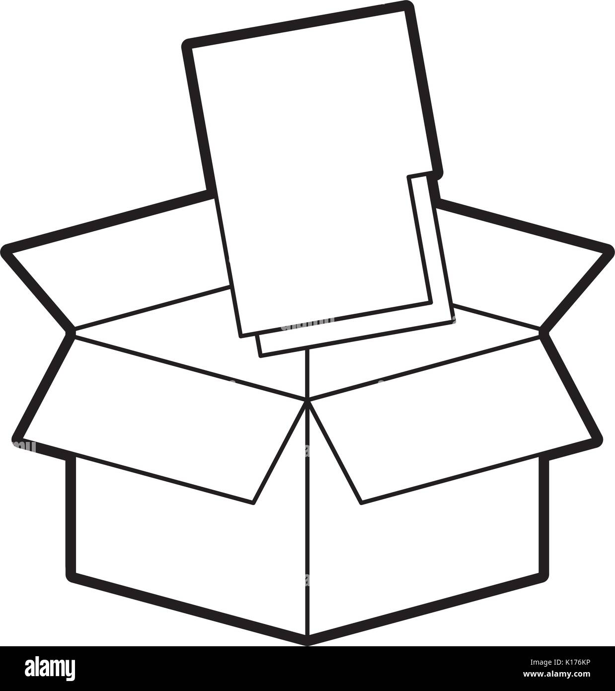 folder document in box Stock Vector Image & Art - Alamy