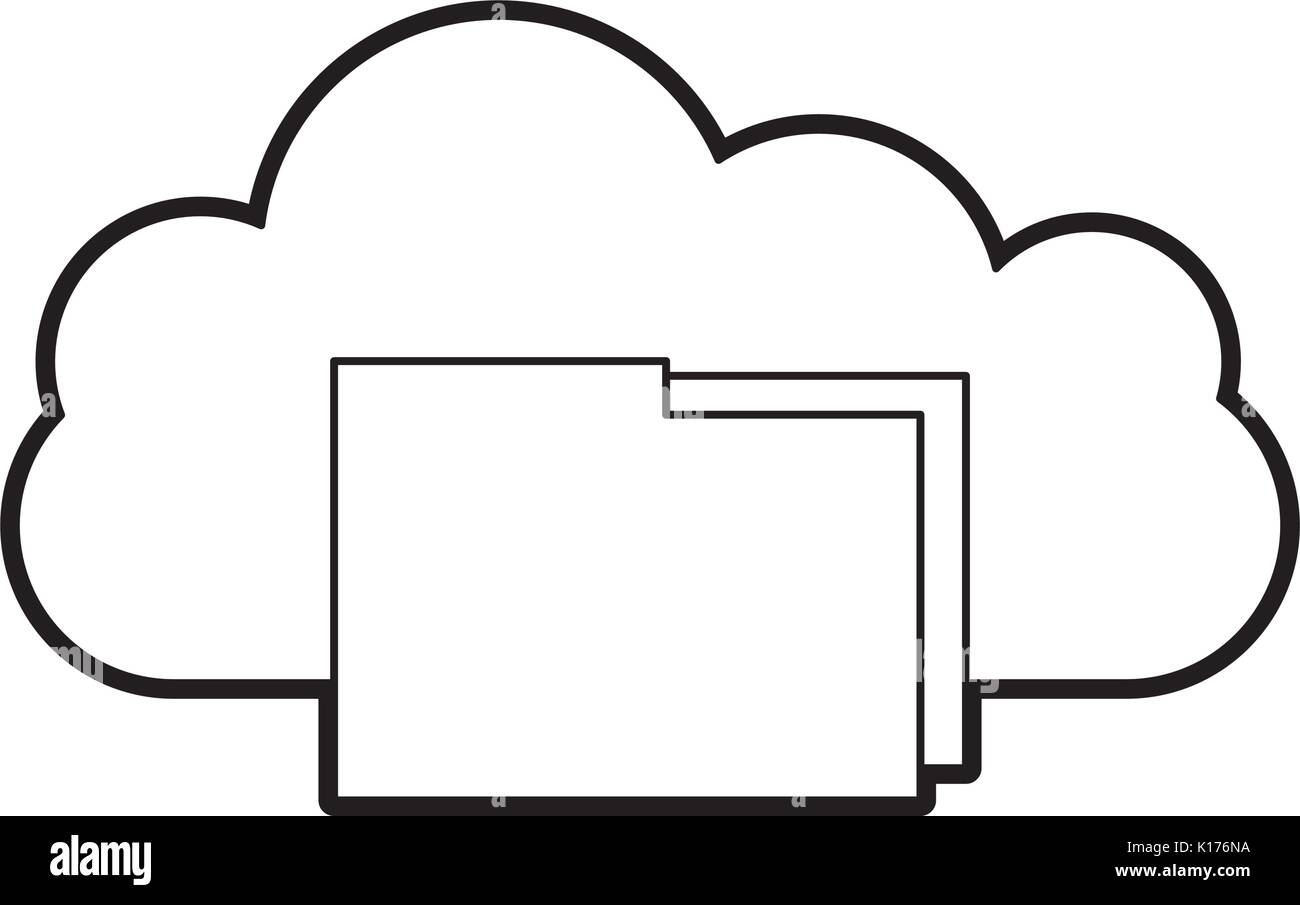 cloud computing with folder Stock Vector Image & Art - Alamy