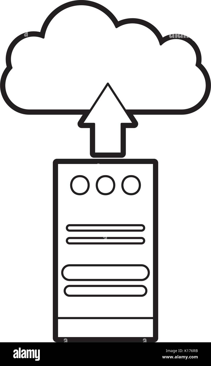 computer tower with cloud computing Stock Vector Image & Art Alamy