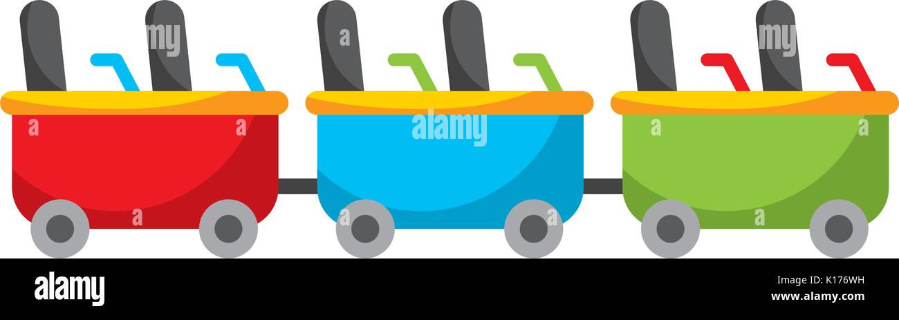 roller coaster wagons isolated icon Stock Vector Image & Art - Alamy